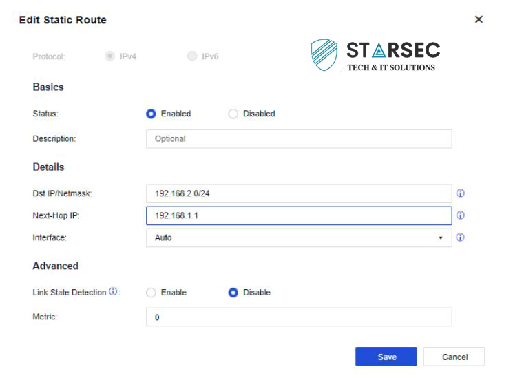 راهنمای سنگفور STATIC ROUTE 