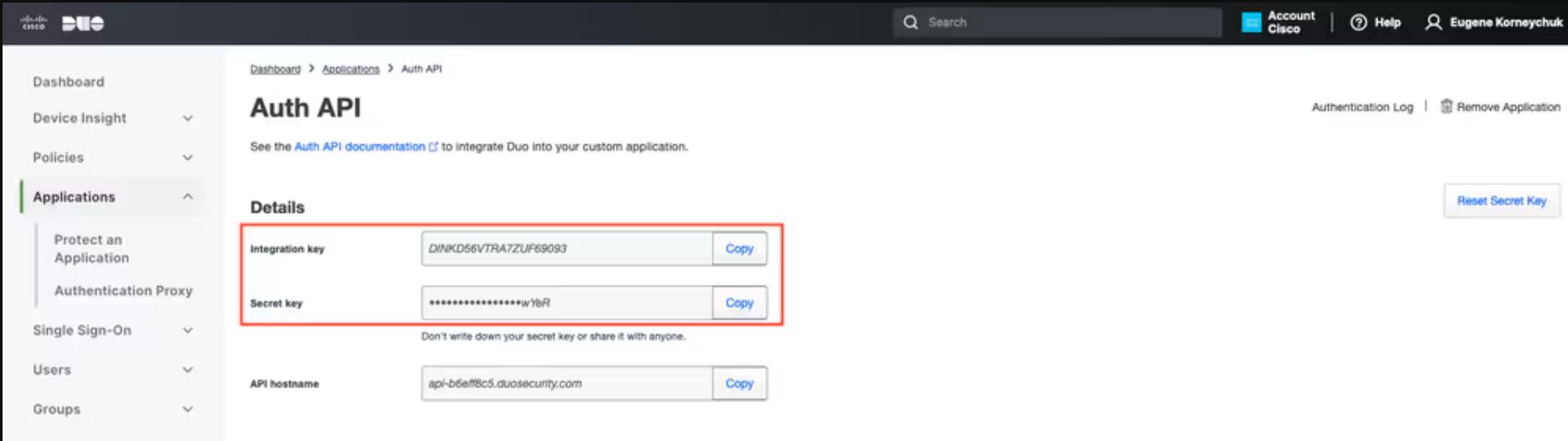 Integration Key و Secret Key در iSE