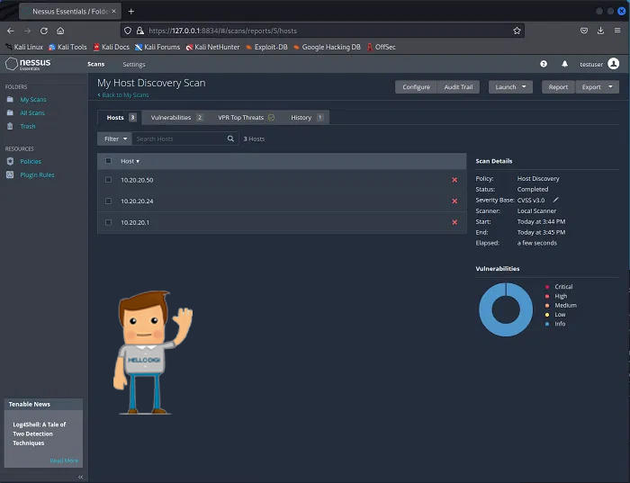 Nessus New Scan GUI – انتخاب الگو و ساخت اسکن جدید